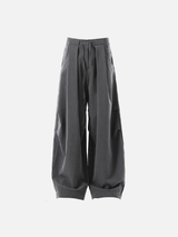 Y2K Folded Wide Leg Western Casual Pants