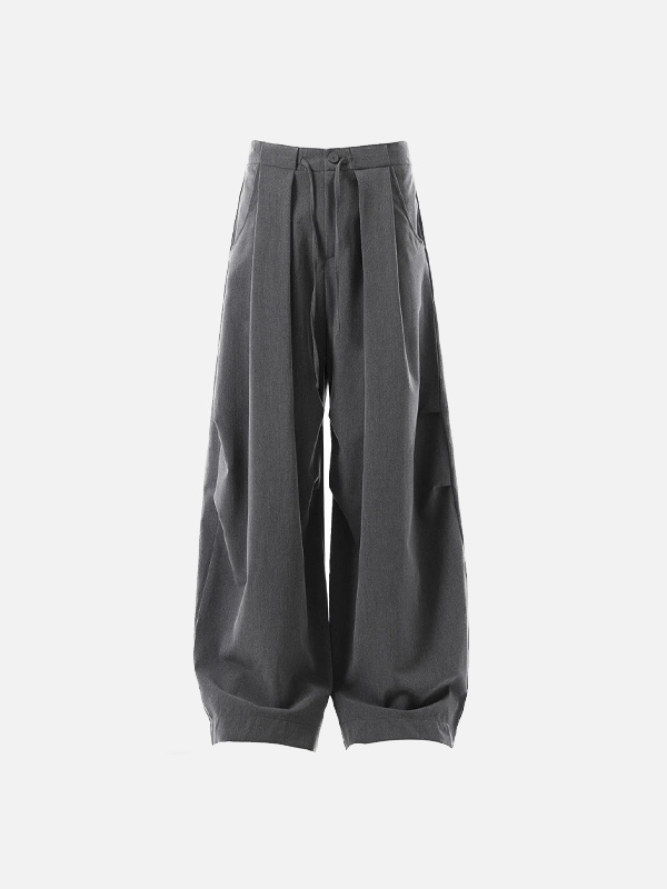 Y2K Folded Wide Leg Western Casual Pants