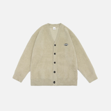 Solid Furry Zip-Up Cardigan Sweater