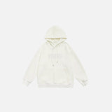 Solid Color Embroidered Hoodie