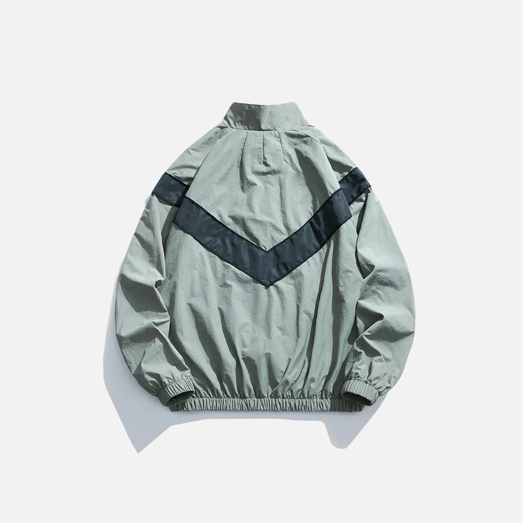 Reflektierende Windbreaker-Bomberjacke im Safari-Stil
