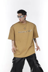 T-Shirt mit Metalllogo 