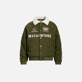 Veste de baseball brodée avec insigne américain