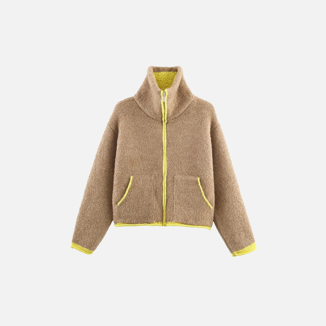 Versatile Colorful Decorative Layered Fur Jacket