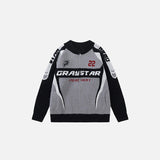 Turbo Drive Grauer Sternenpullover