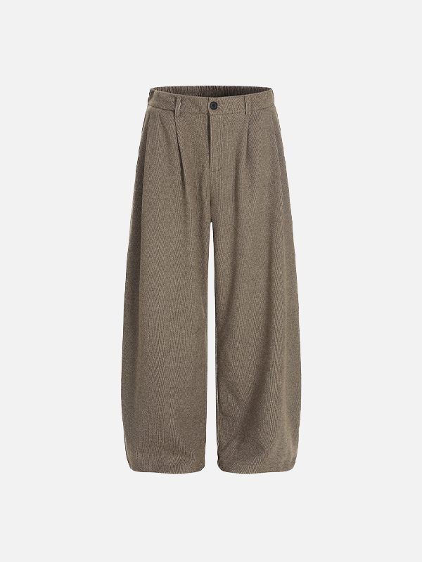 Stylish Relaxed Pleated Casual Suit Pants