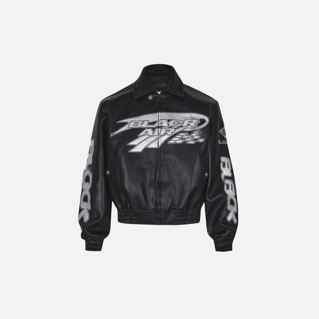 Durable Retro Hip Hop Racing PU Leather Jacket