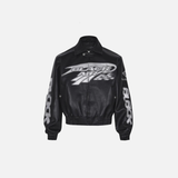 Durable Retro Hip Hop Racing PU Leather Jacket
