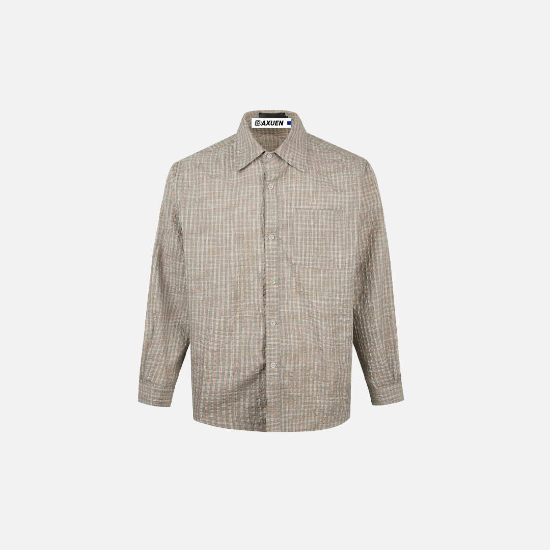 Chemise ample à carreaux résistants et audacieux