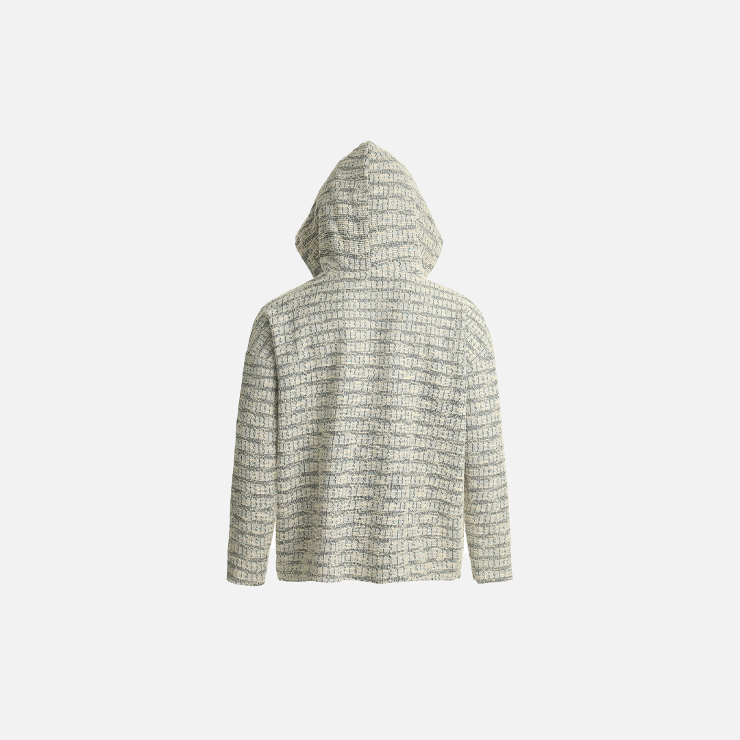 Y2K Stylish Retro Striped Knit Hooded Sweatshirt