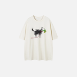 Y2K Vibrant Graffiti Puppy Crew Neck T-Shirt