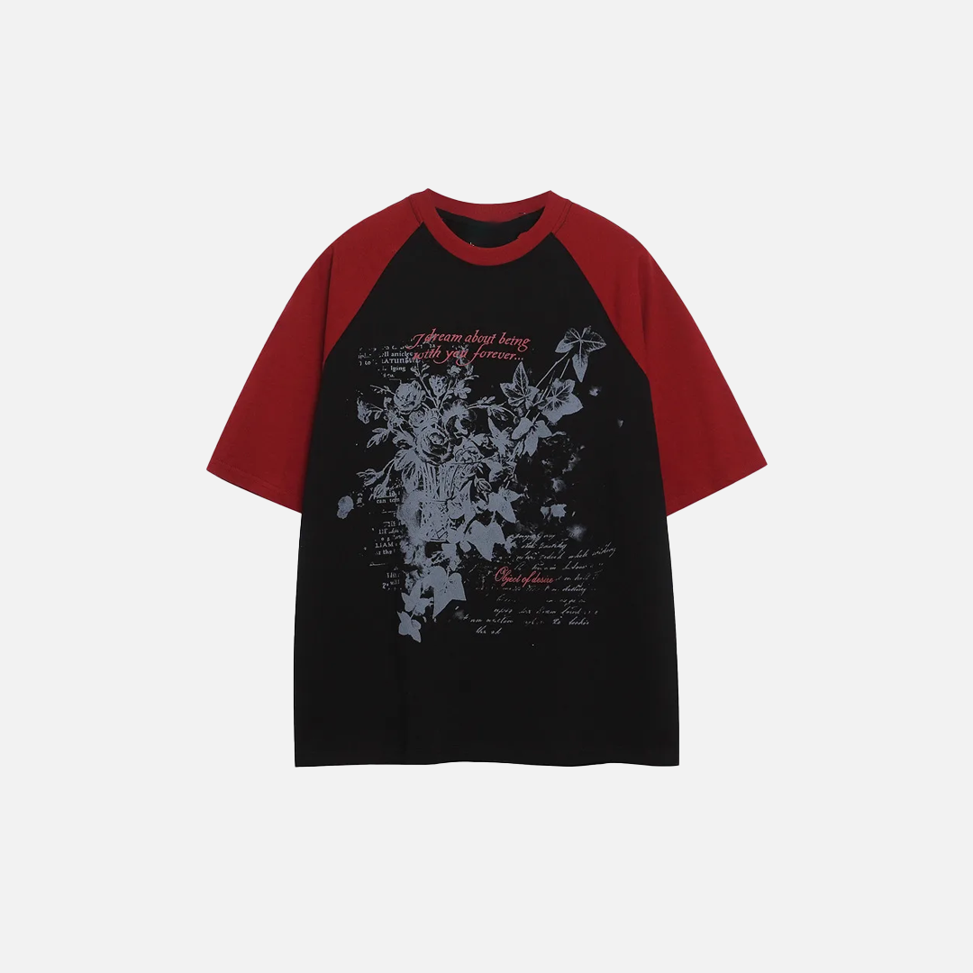 Casual Retro Graphic Loose Fit Cotton T-Shirt