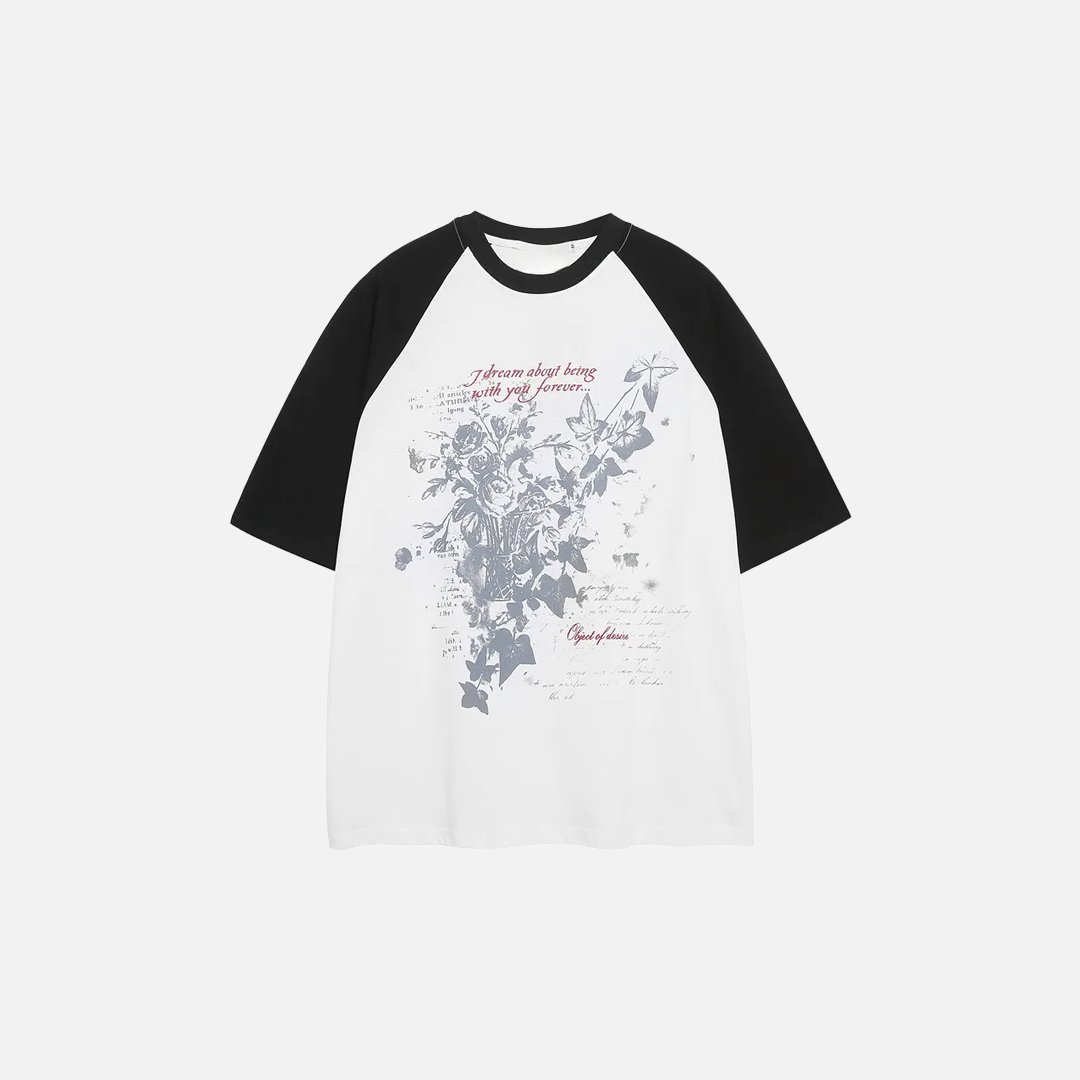 Casual Retro Graphic Loose Fit Cotton T-Shirt