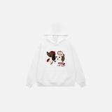 Y2K Niedlicher Cartoon-Hund bestickter Hoodie