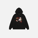 Y2K Niedlicher Cartoon-Hund bestickter Hoodie
