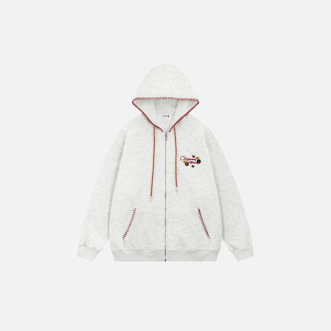 Sweat à capuche boutonné tendance et stylé, style hip-hop