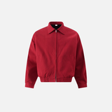 Veste utilitaire tendance rouge en coton à coupe ample et élégante