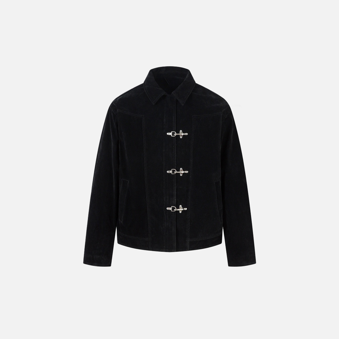 Stylish Casual Heavy Metal Buckle Design Jacket