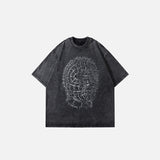 Labyrinth Mind Oversized Gothic T-Shirt