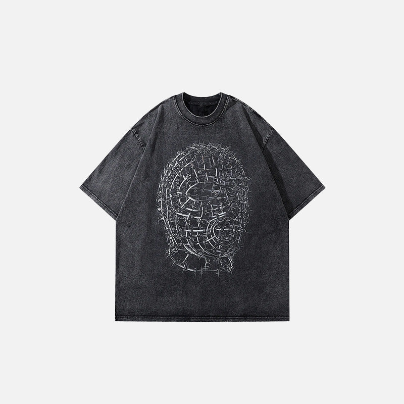 Labyrinth Mind Oversized Gothic T-Shirt