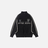 Retro-Sportpullover mit Reißverschluss