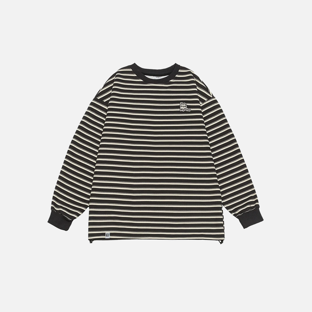 Striped Oversized Couple Long Sleeve T-Shirt