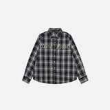 Retro Plaid Button-Up Shirt