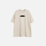 Lockeres Katzenaugen-T-Shirt