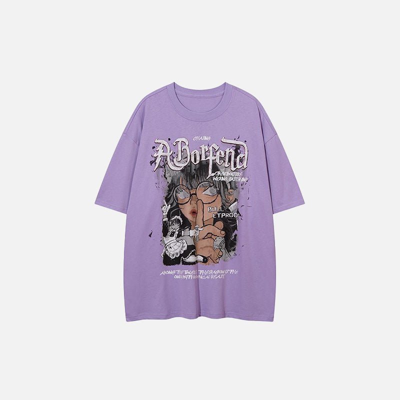 Retro Evil Girl Grafik-T-Shirt