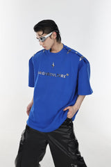 T-Shirt mit Metalllogo 
