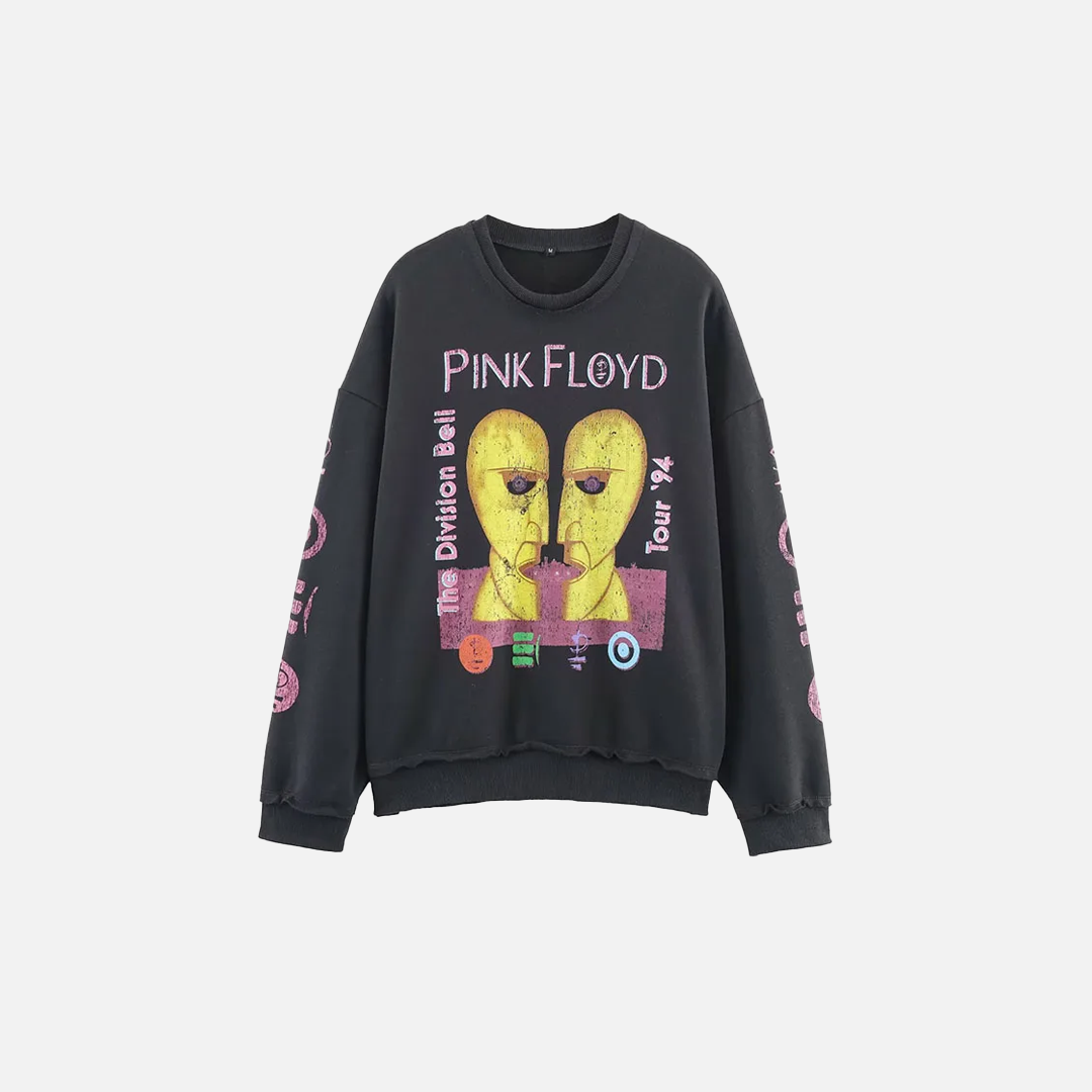Investment Piece Loose Fit Round Neck Casual Sweatshirt