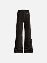 Y2K Trendy Cleanfit Multi-Pocket Flared Pants
