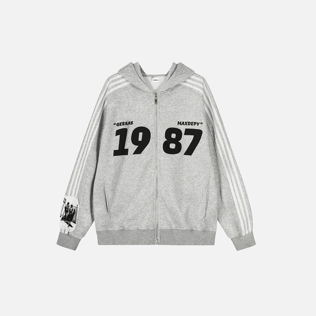 Breathable Hip Hop Stylish Printed Hooded Sweatshirt