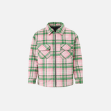 Chemise zippée respirante à carreaux rétro hip-hop