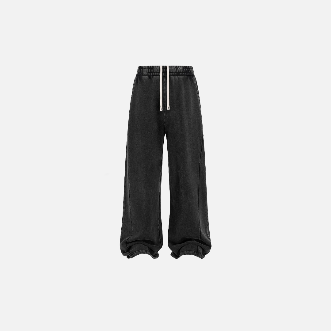 Vintage Jogginghose mit Schneeflockenmuster, gewaschen, locker geschnitten