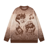 Cosmic Cat Fade Crewneck Sweater