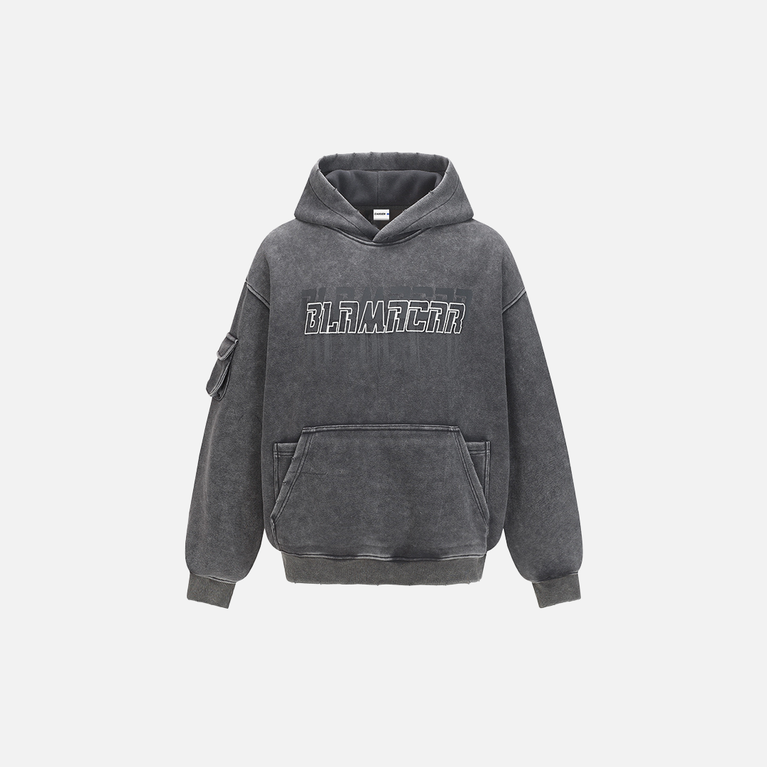 Chic Streetwear Grungy Distressed Washed Hoodie