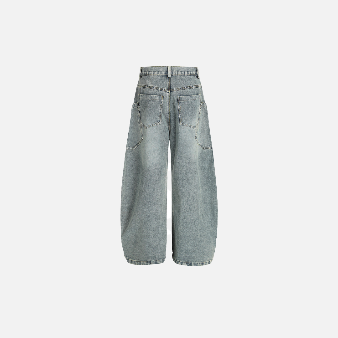 Y2K Vintage Washed Punk Cargo Denim Jeans