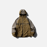 Veste imperméable à capuche bicolore pour l'extérieur
