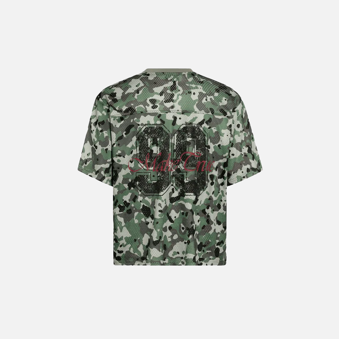 Stylish Mesh Jersey Graphic Camouflage T-Shirt