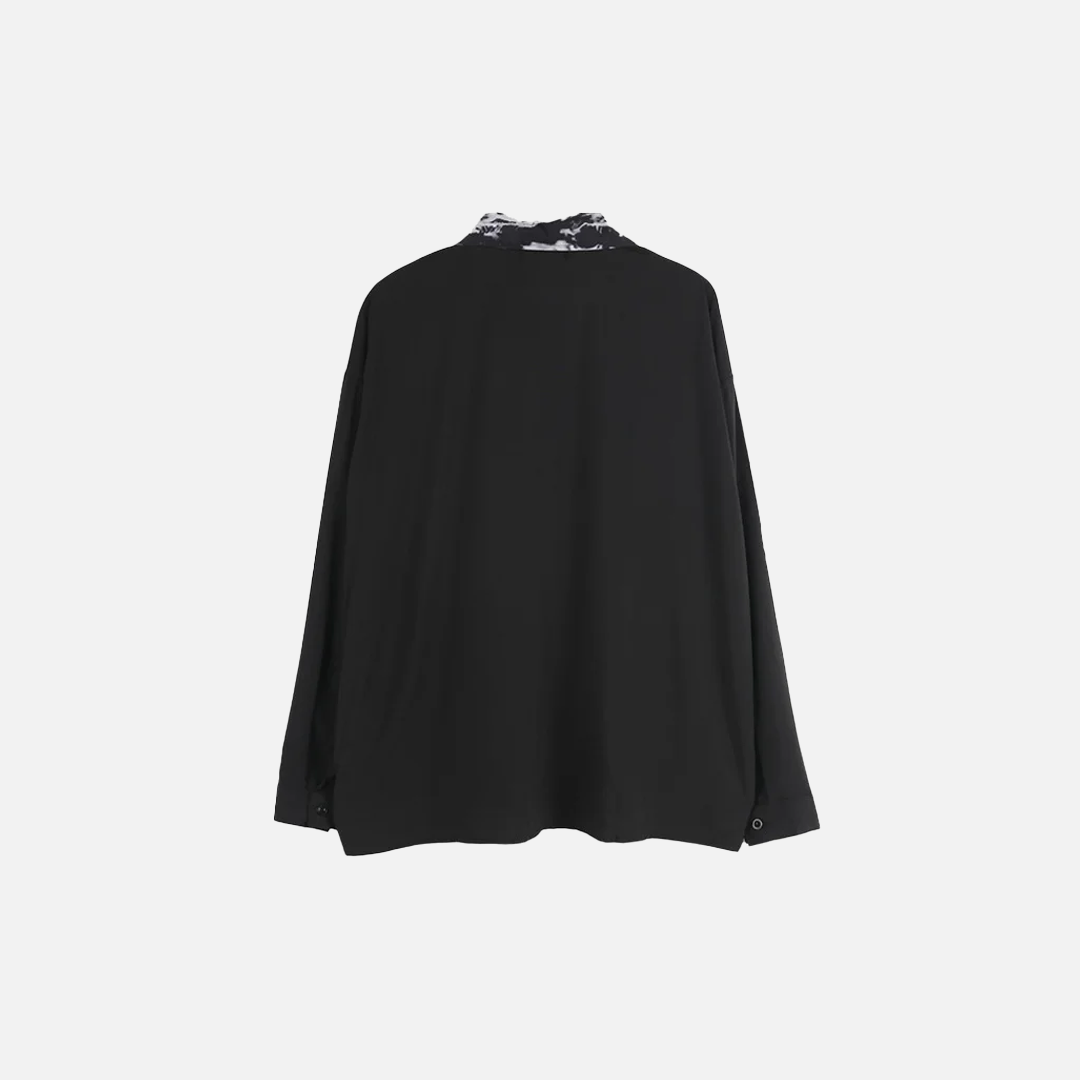 Y2K Gothic Punk Patchwork Langarmshirt