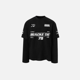 Lässiges, bedrucktes Hip-Hop-Langarm-Sport-T-Shirt
