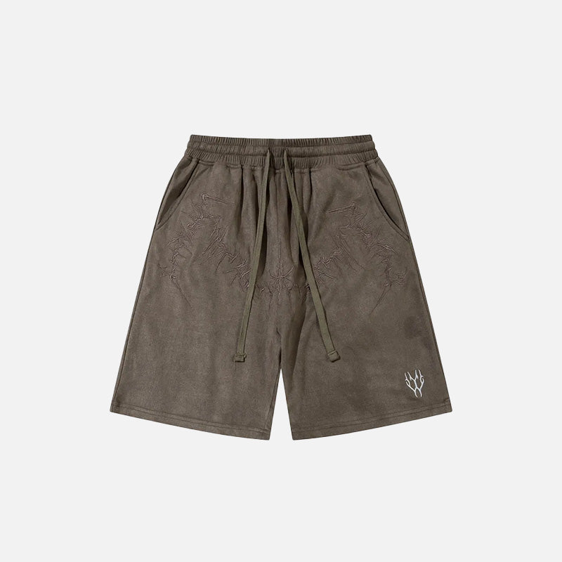 Y2K Embroidery Baggy Shorts