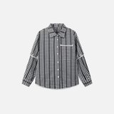 Chemise à carreaux chic et élégante à manches longues