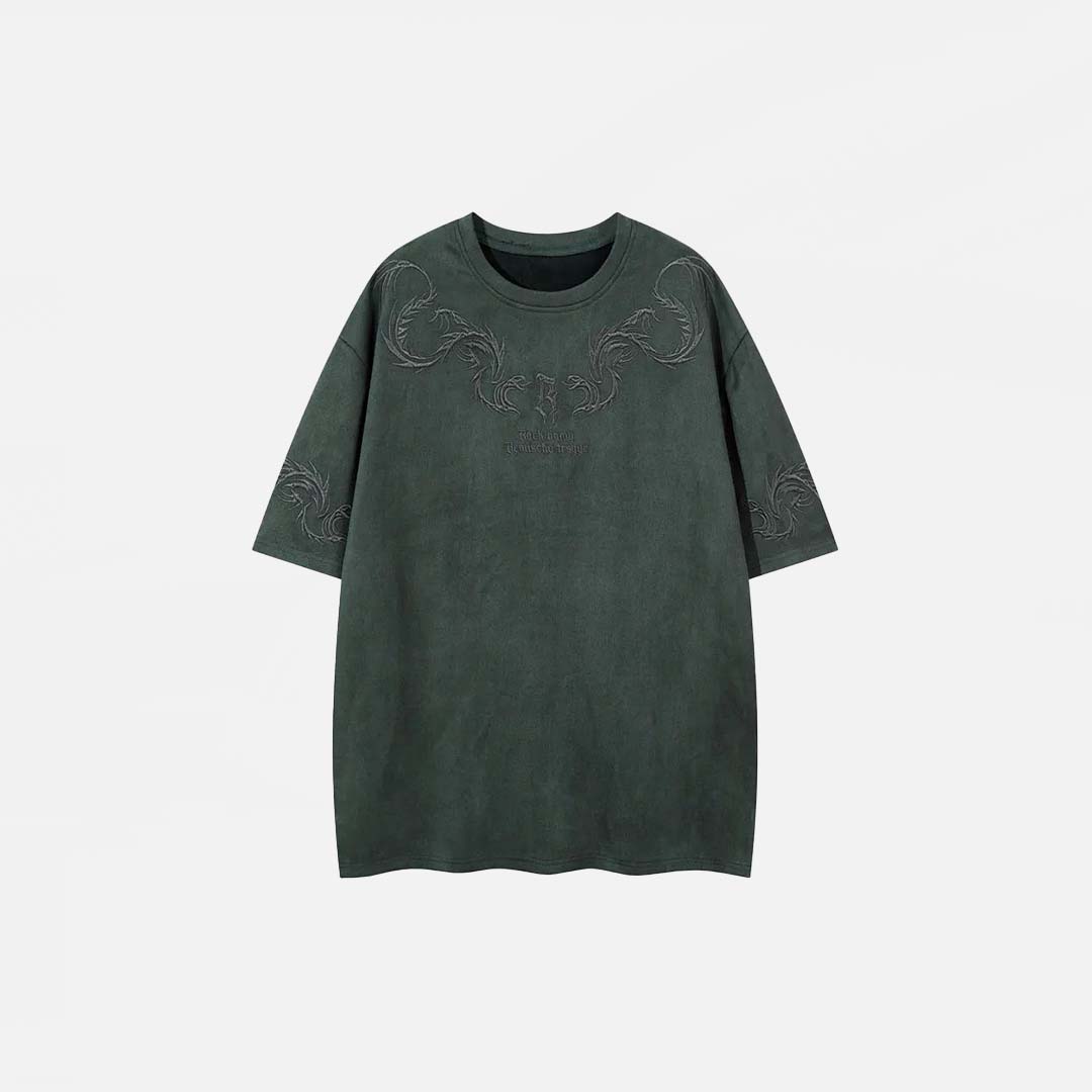 T-shirt vintage oversize brodé