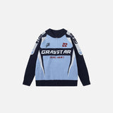 Turbo Drive Grauer Sternenpullover