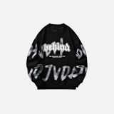 Cozy Letter Print O-Neck Loose Fit Sweatshirt