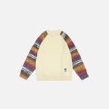 Textured Sleeve Knit Sweater