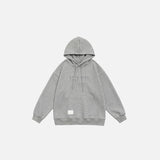 Solid Color Embroidered Hoodie