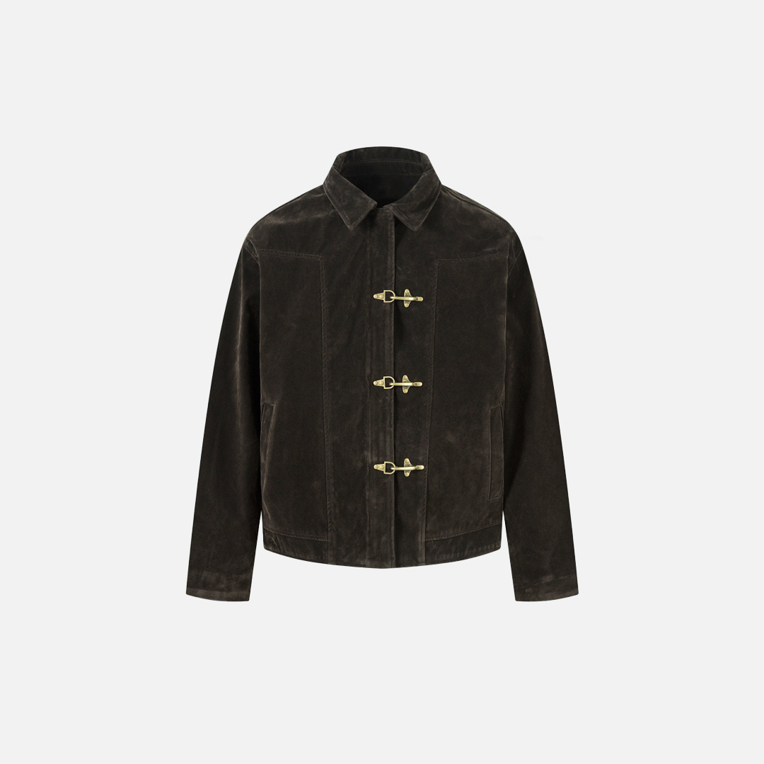 Stylish Casual Heavy Metal Buckle Design Jacket